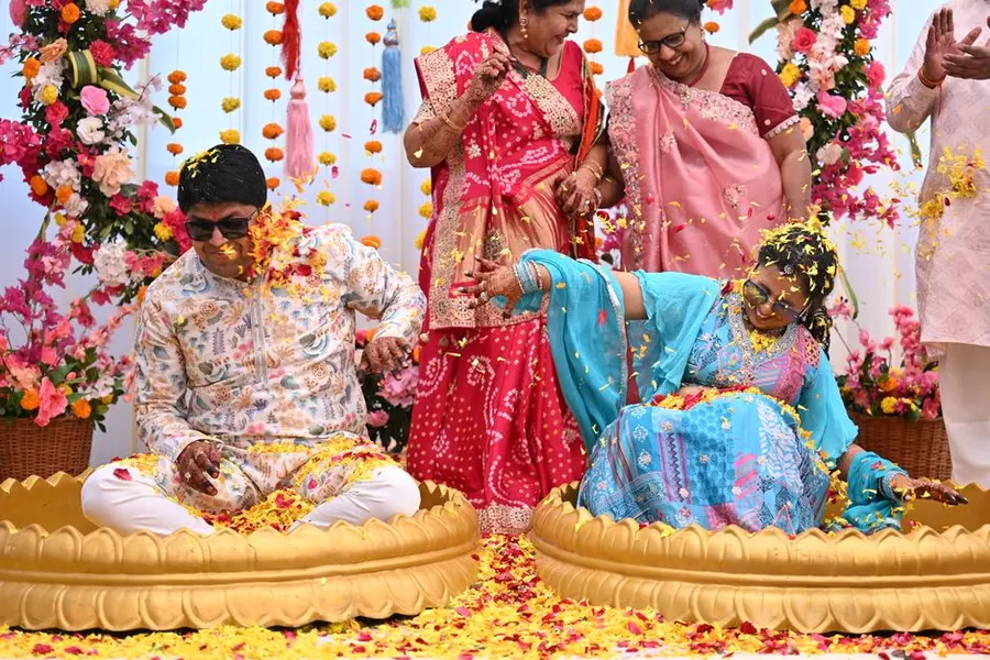 Haldi Décor (Marigold Theme)