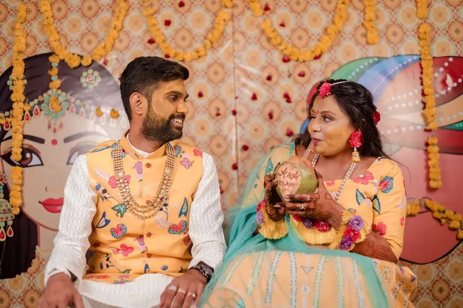 Floral Haldi Swing