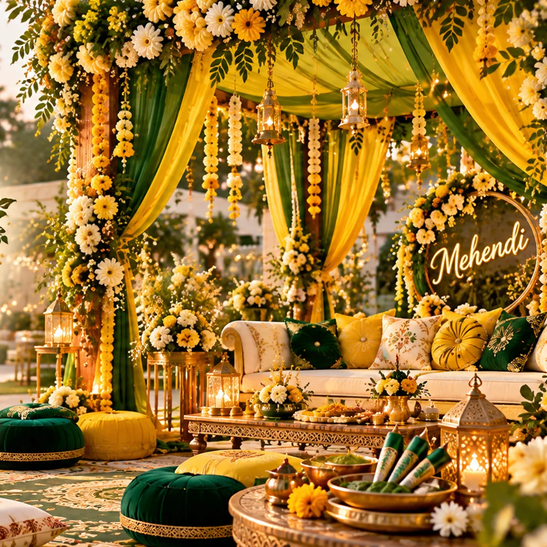 Mehendi Ceremony Setup